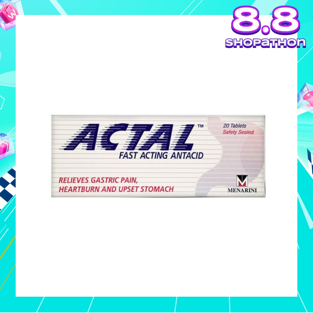 Fast Acting Antacid Tablets (Relieves Gastric Pain, Heartburn & Upset Stomach) 20s