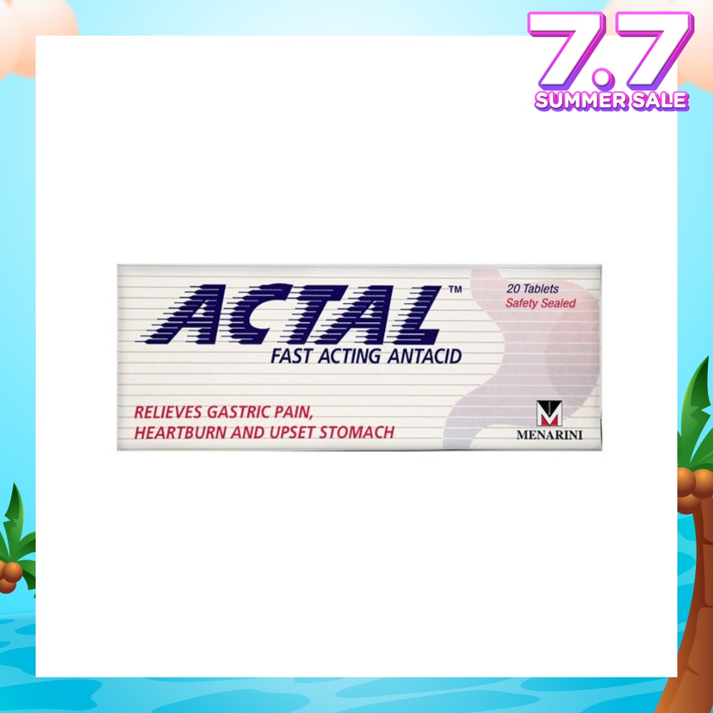 Fast Acting Antacid Tablets (Relieves Gastric Pain, Heartburn & Upset Stomach) 20s