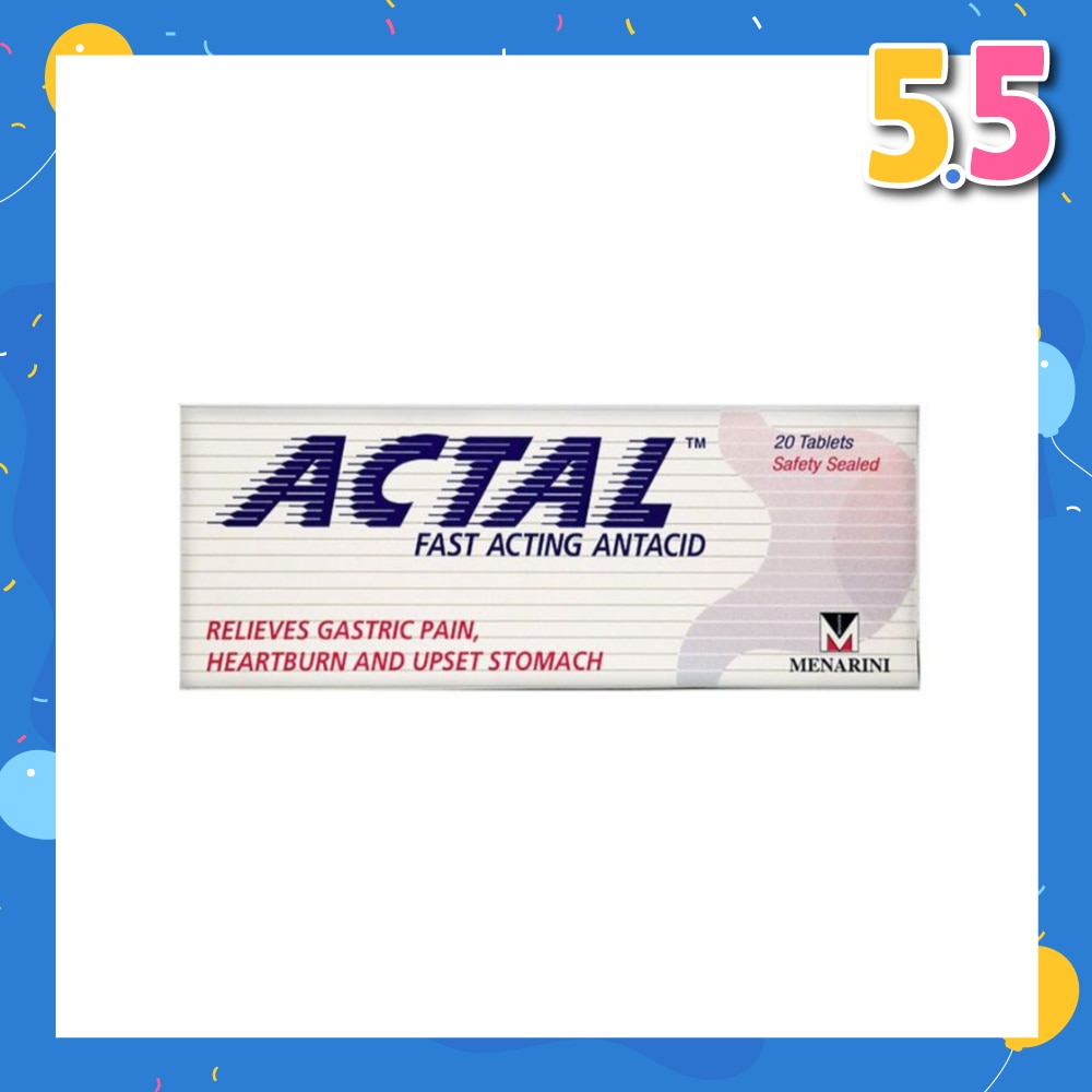Fast Acting Antacid Tablets (Relieves Gastric Pain, Heartburn & Upset Stomach) 20s