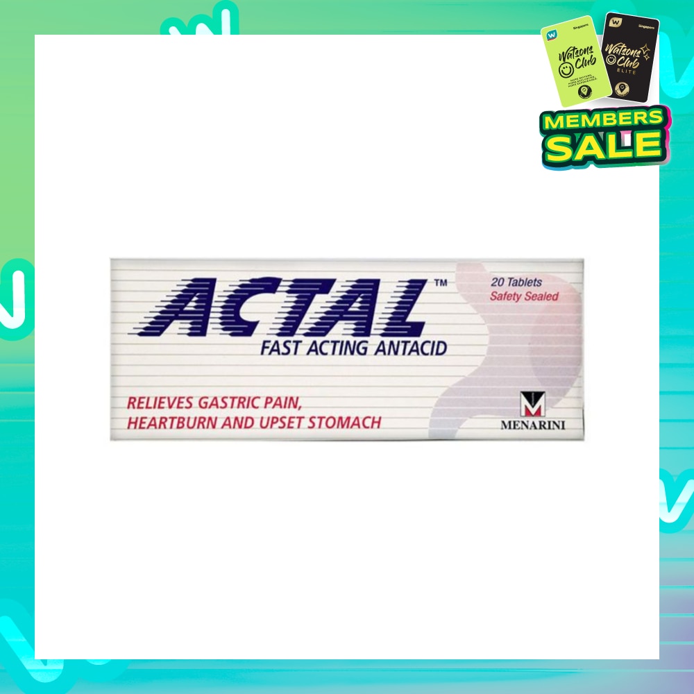Fast Acting Antacid Tablets (Relieves Gastric Pain, Heartburn & Upset Stomach) 20s