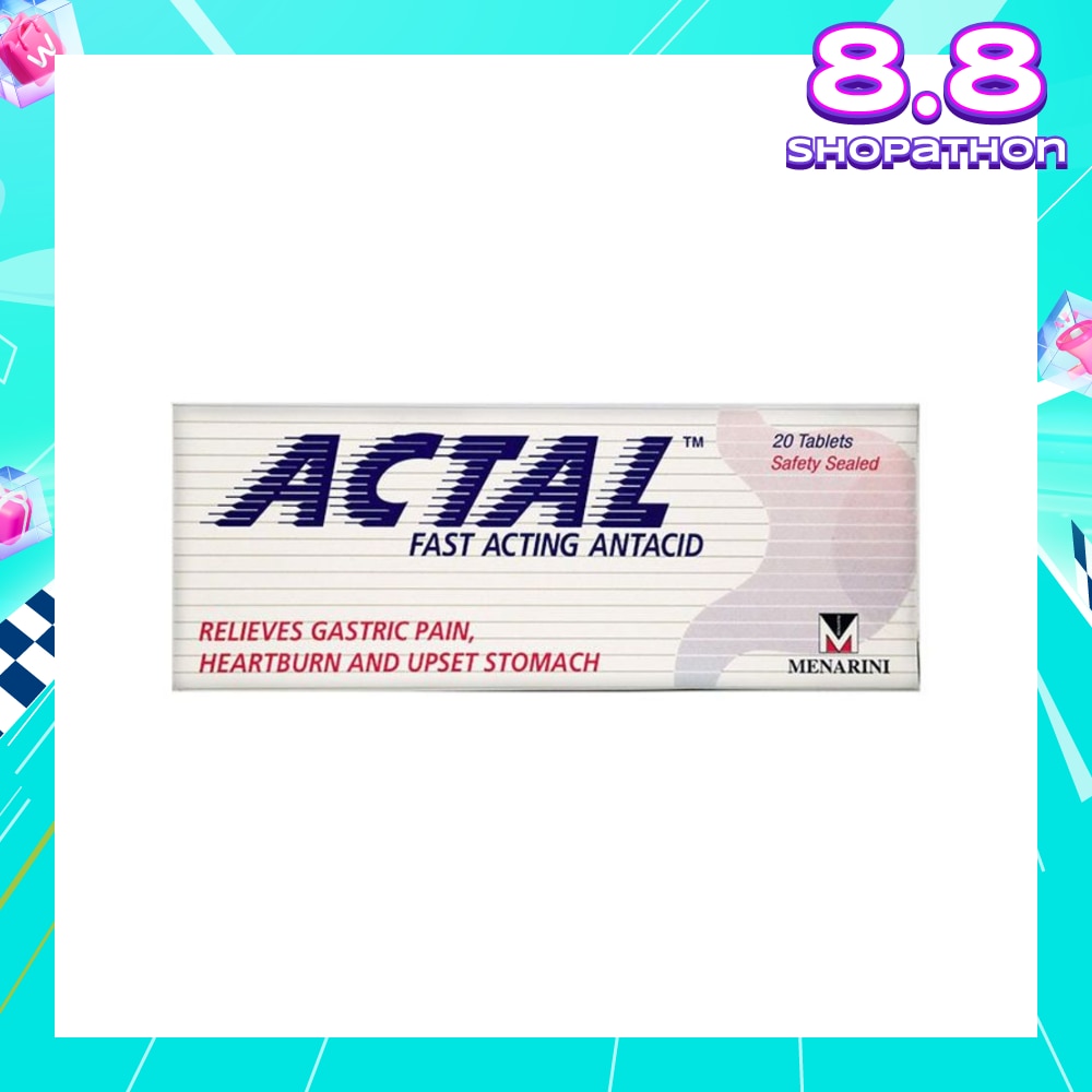 Fast Acting Antacid Tablets (Relieves Gastric Pain, Heartburn & Upset Stomach) 20s