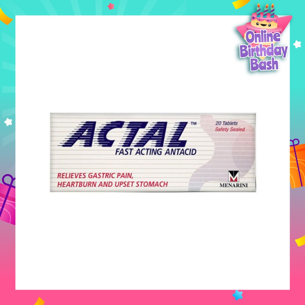 Fast Acting Antacid Tablets (Relieves Gastric Pain, Heartburn & Upset Stomach) 20s