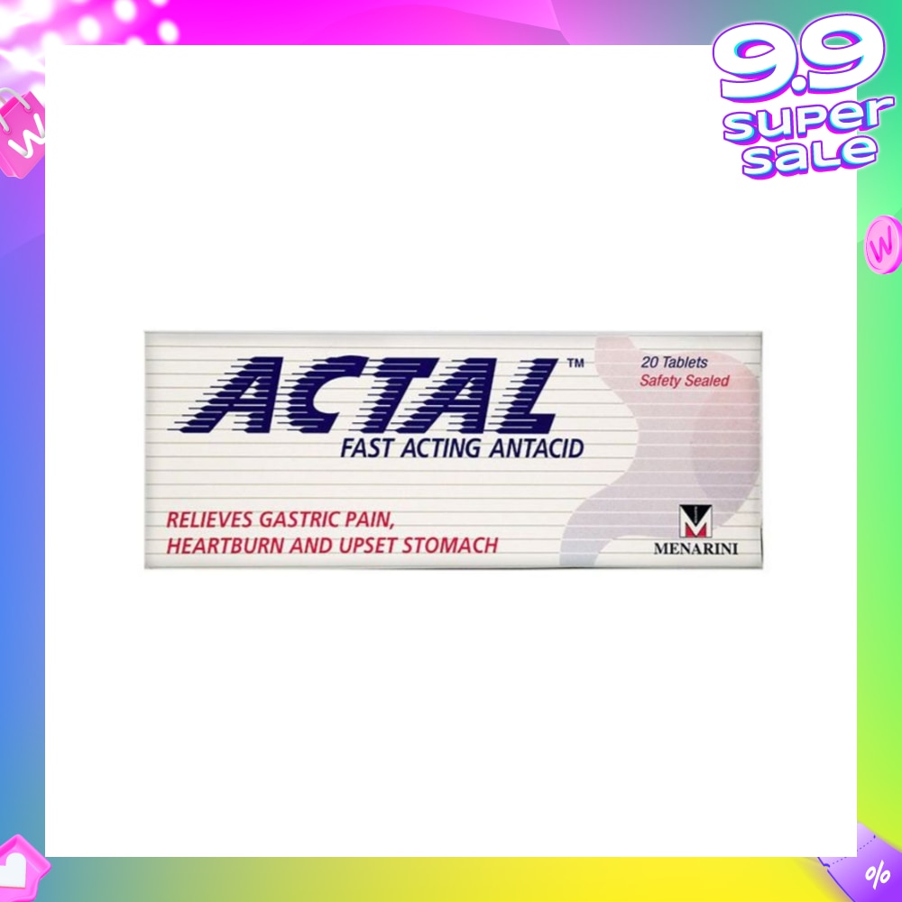 Fast Acting Antacid Tablets (Relieves Gastric Pain, Heartburn & Upset Stomach) 20s