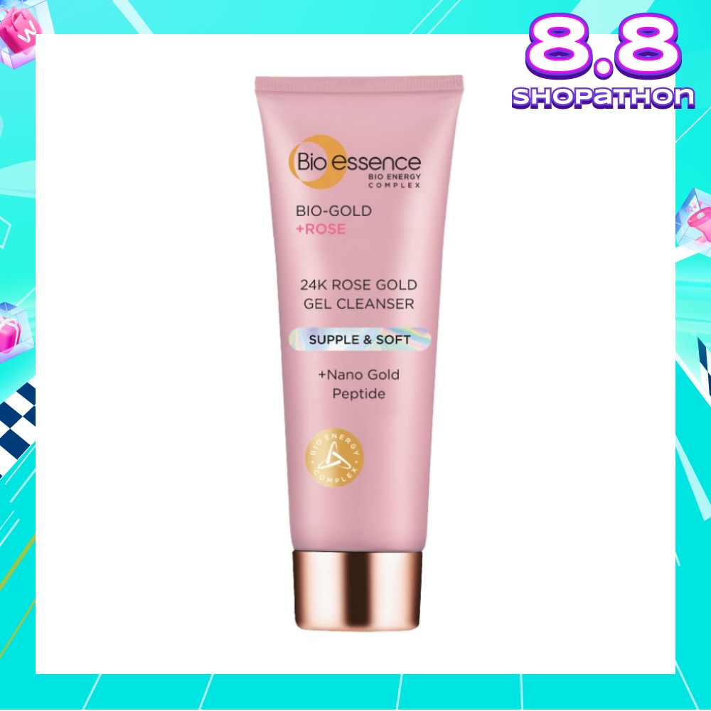24K Rose Gold Gel Cleanser (For Youthful Dewy Skin +Nano Gold Peptide) 100g