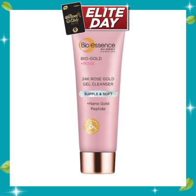 BIO ESSENCE 24K Rose Gold Gel Cleanser (For Youthful Dewy Skin +Nano Gold Peptide) 100g image
