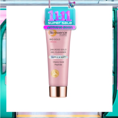 BIO ESSENCE 24K Rose Gold Gel Cleanser (For Youthful Dewy Skin +Nano Gold Peptide) 100g image