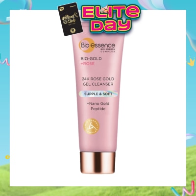 BIO ESSENCE - 24K Rose Gold Gel Cleanser (For Youthful Dewy Skin +Nano Gold Peptide) 100g