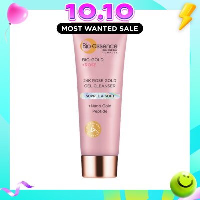 BIO ESSENCE 24K Rose Gold Gel Cleanser (For Youthful Dewy Skin +Nano Gold Peptide) 100g image