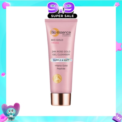 BIO ESSENCE - 24K Rose Gold Gel Cleanser (For Youthful Dewy Skin +Nano Gold Peptide) 100g image