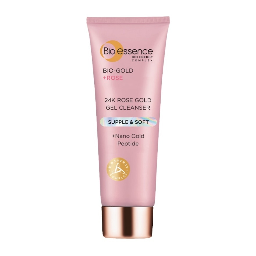 24K Rose Gold Gel Cleanser (For Youthful Dewy Skin +Nano Gold Peptide) 100g