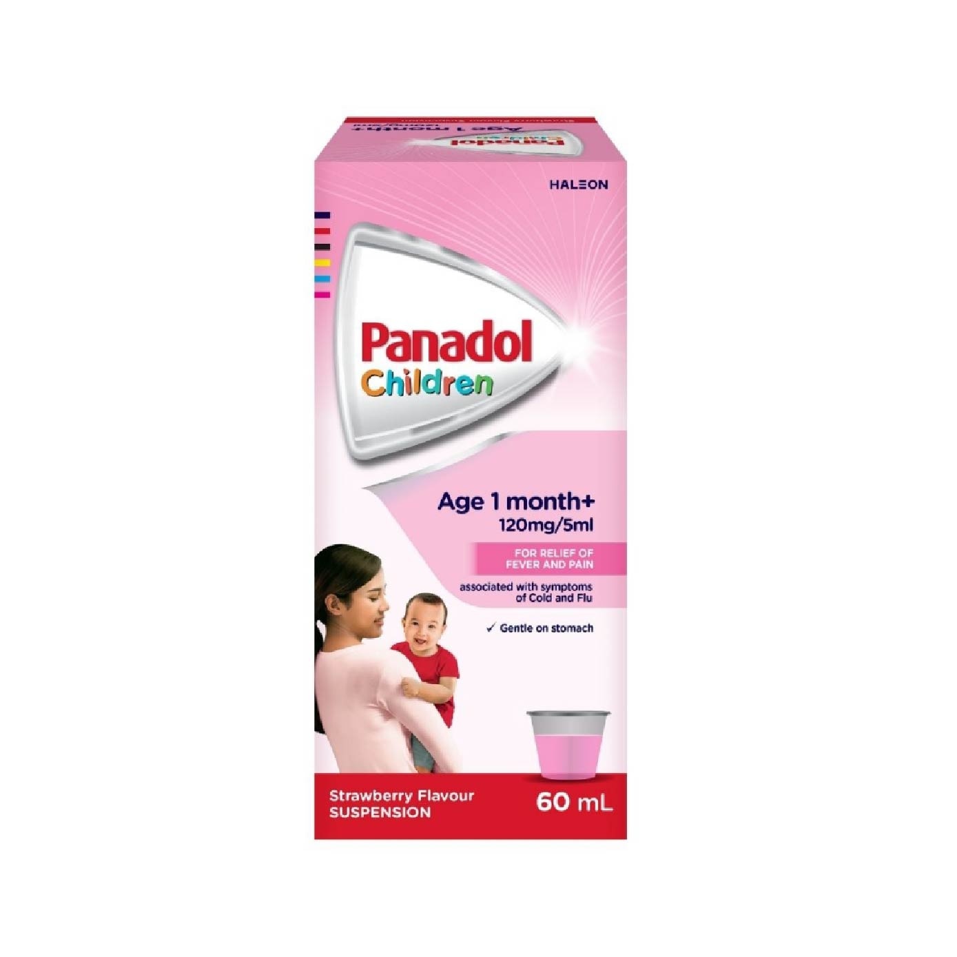 Suspension Strawberry Flavour For Children (For 1yr to 6yr old + Relieve Fever + Pain) 60ml