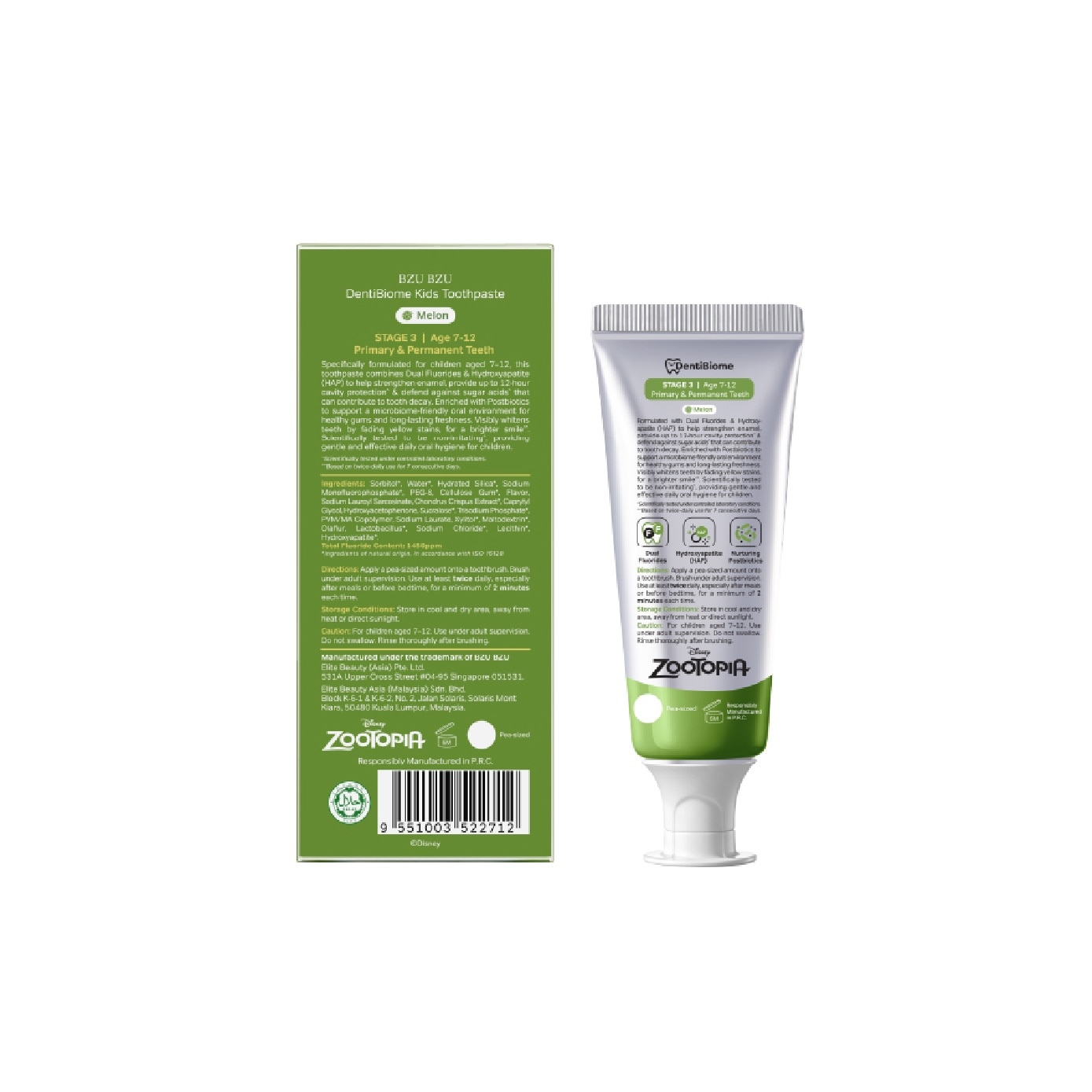 DentiBiome Zootopia Kids Melon Toothpaste (Stage 3, For Age 7-12) 50g