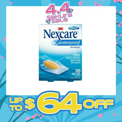 NEXCARE™ - Waterproof Bandage One Size (Superior Protection Against Water Dirt & Germs) 20s