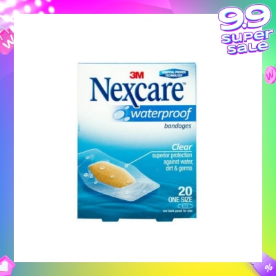 NEXCARE™ Waterproof Bandage One Size (Superior Protection Against Water Dirt & Germs) 20s