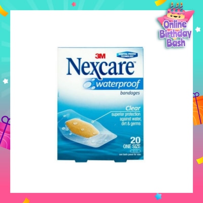 NEXCARE™ Waterproof Bandage One Size (Superior Protection Against Water Dirt & Germs) 20s
