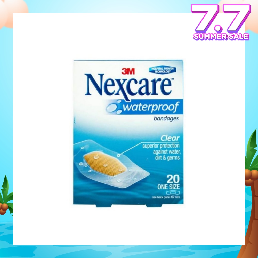 Waterproof Bandage One Size (Superior Protection Against Water Dirt & Germs) 20s