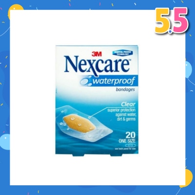 NEXCARE™ Waterproof Bandage One Size (Superior Protection Against Water Dirt & Germs) 20s