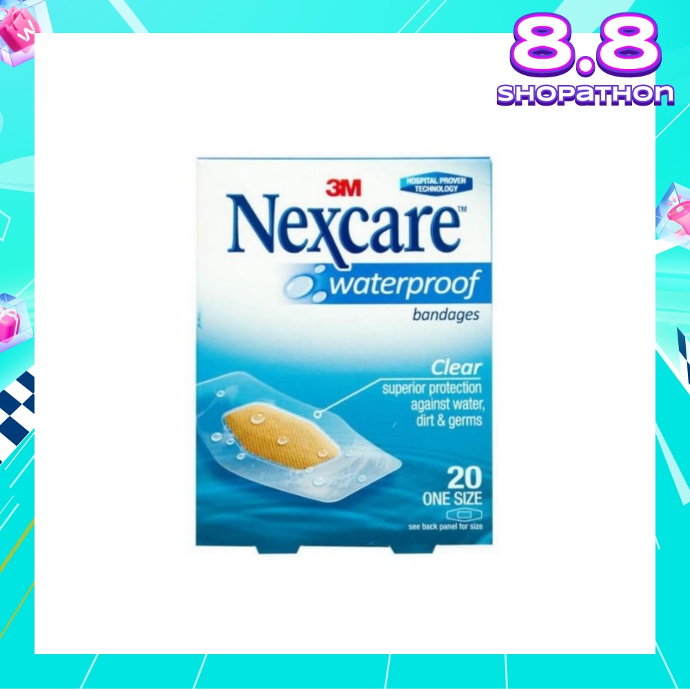 Waterproof Bandage One Size (Superior Protection Against Water Dirt & Germs) 20s