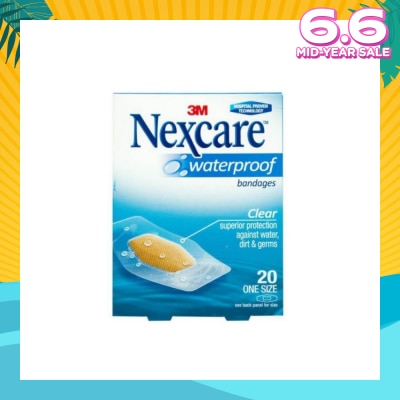 NEXCARE™ Waterproof Bandage One Size (Superior Protection Against Water Dirt & Germs) 20s