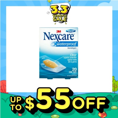 NEXCARE™ Waterproof Bandage One Size (Superior Protection Against Water Dirt & Germs) 20s