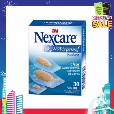 3M NEXCARE Bandage Waterproof Clear 30s