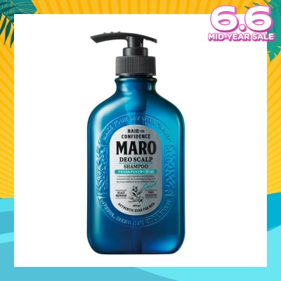 MARO Deo Scalp Cool Shampoo (Cleanse Away Unwanted Sebum in Clogged Pores Preventing Unpleasasnt Odor from Hair Root) 400ml