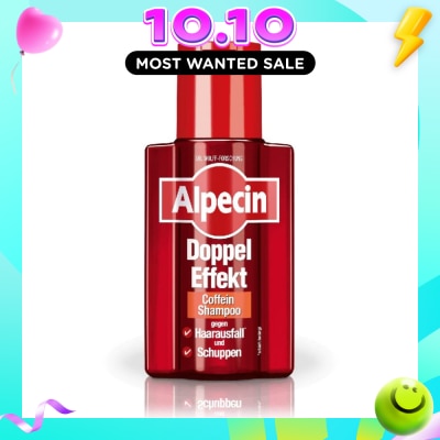 ALPECIN Double Effect Caffeine Anti Dandruff Shampoo (Helps to Reduce Hair Loss & Removes Dandruff Gently) 200ml image