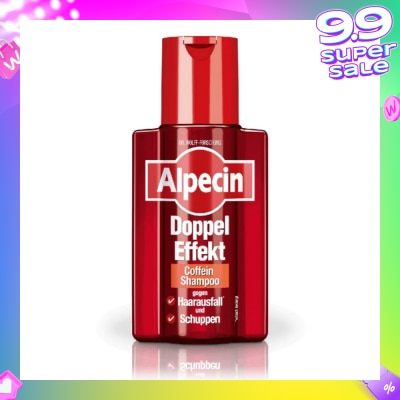 ALPECIN Double Effect Caffeine Anti-Dandruff Shampoo (Helps to Reduce Hair Loss & Removes Dandruff Gently) 200ml
