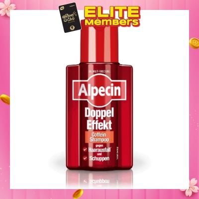 ALPECIN Double Effect Caffeine Anti-Dandruff Shampoo (Helps to Reduce Hair Loss & Removes Dandruff Gently) 200ml