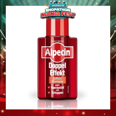 ALPECIN - Double Effect Caffeine Anti-Dandruff Shampoo (Helps to Reduce Hair Loss & Removes Dandruff Gently) 200ml