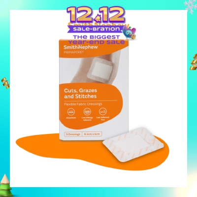 SMITH & NEPHEW Adhesive Dressing 8.3cm x 6cm 5s