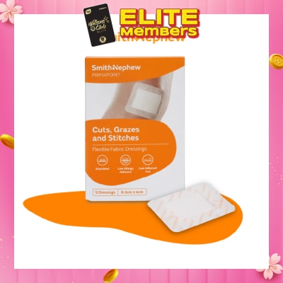 SMITH & NEPHEW Adhesive Dressing 8.3cm x 6cm 5s