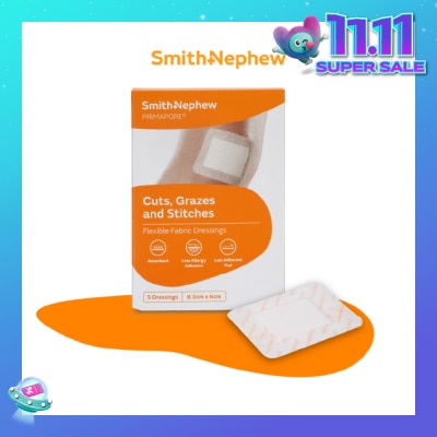 SMITH & NEPHEW Adhesive Dressing 8.3cm x 6cm 5s