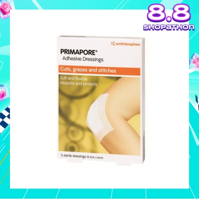 SMITH & NEPHEW Adhesive Dressing 8.3cm x 6cm 5s