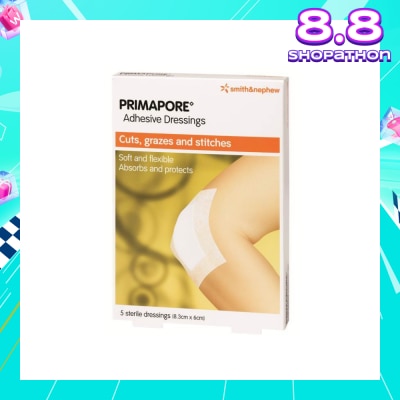 SMITH & NEPHEW Adhesive Dressing 8.3cm x 6cm 5s
