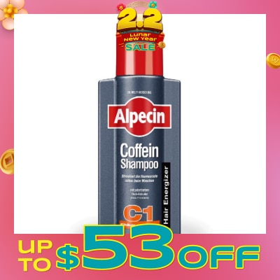 ALPECIN Caffeine Hair Energizer Shampoo C1 (Helps to Reduce Hair Loss & Preserve Hair Growth) 250ml