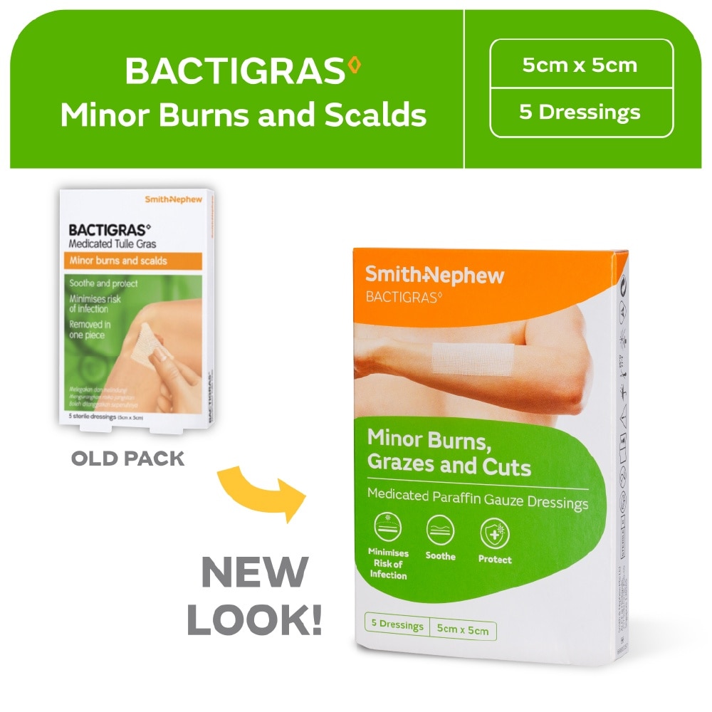 Medicated Paraffin Gauze Dressing (5cm x 5cm) 5s