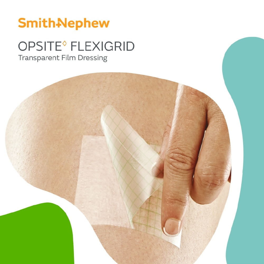 OPSITE FLEXIGRID Clear Waterproof Film Dressing 6cm x 7cm 5s