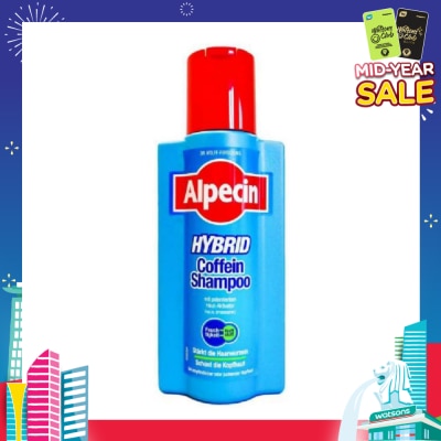 ALPECIN Hybrid Caffeine Shampoo For Sensitive Or Itchy Scalps (Helps to Reduce Hair Loss) 250ml
