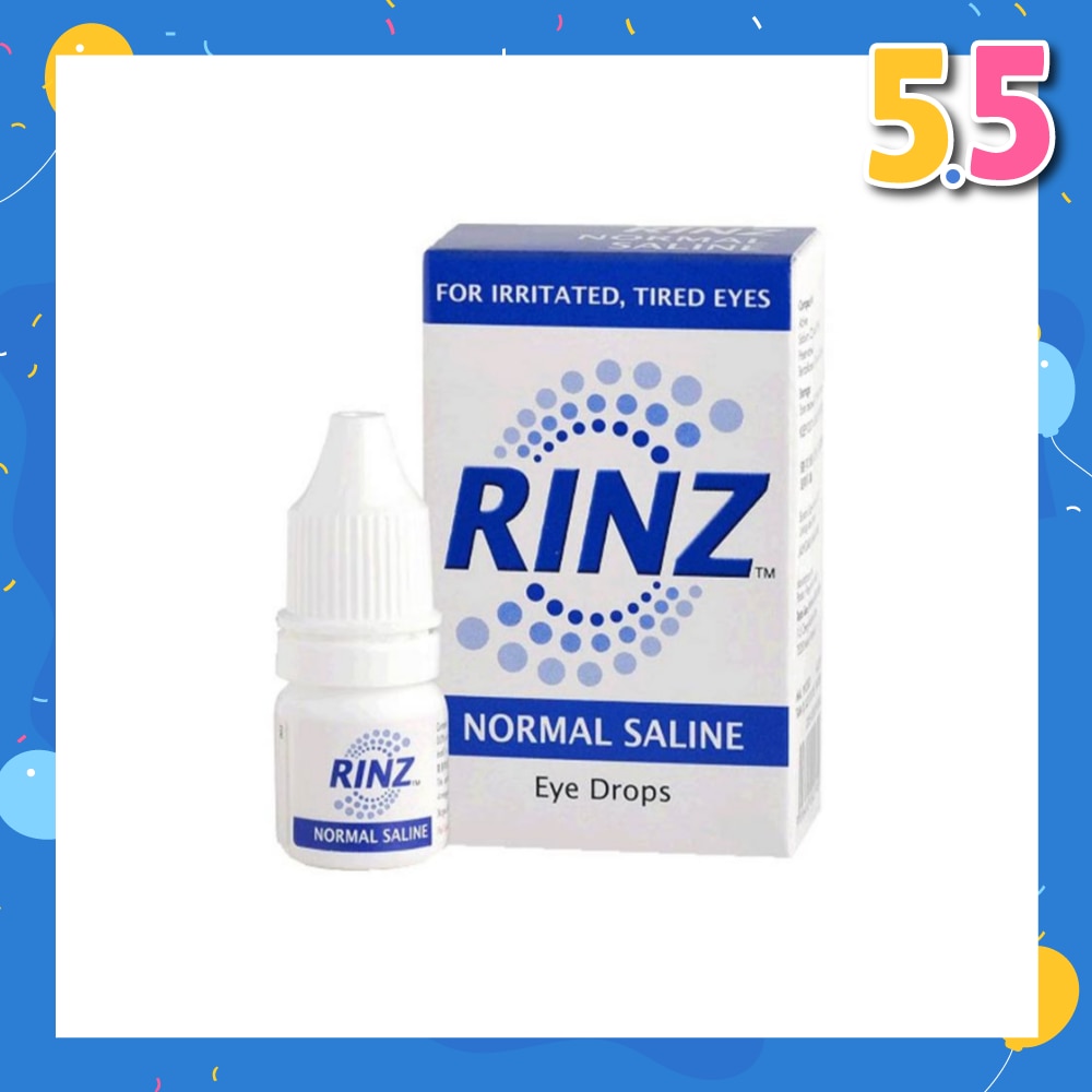 Rinz Normal Saline Eye Drops (For Irritated and Tired Eyes) 5ml