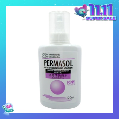 ICM PHARMA Permasol Antiseptic Cleansing Solution 120ml