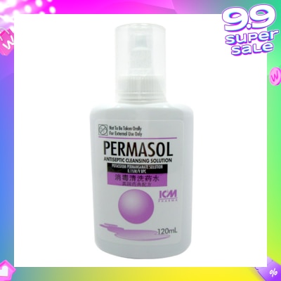 ICM PHARMA Permasol Antiseptic Cleansing Solution 120ml