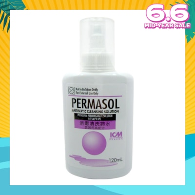 ICM PHARMA Permasol Antiseptic Cleansing Solution 120ml