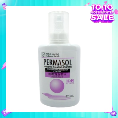 ICM PHARMA Permasol Antiseptic Cleansing Solution 120ml