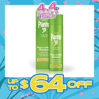PLANTUR - Phyto-Caffeine Shampoo For Color-Treated & Stressed Hair Over 40 (Helps to Reduce Hair Loss) 250ml
