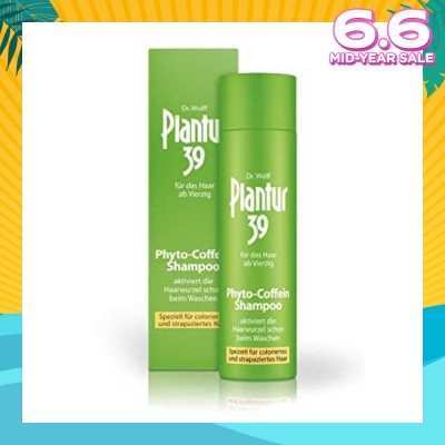 PLANTUR Phyto-Caffeine Shampoo For Color-Treated & Stressed Hair Over 40 (Helps to Reduce Hair Loss) 250ml