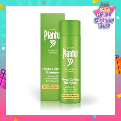 PLANTUR Phyto-Caffeine Shampoo For Color-Treated & Stressed Hair Over 40 (Helps to Reduce Hair Loss) 250ml