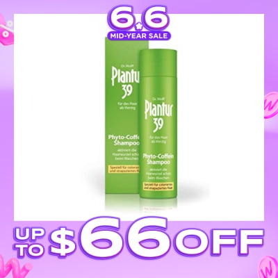 PLANTUR - Phyto-Caffeine Shampoo For Color-Treated & Stressed Hair Over 40 (Helps to Reduce Hair Loss) 250ml