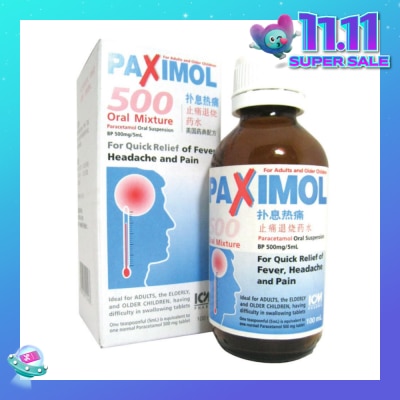 ICM PHARMA Paximol 500 Oral Mixture (Suitable Adults, Elderly And Older Children) For 100ml