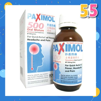 ICM PHARMA Paximol 500 Oral Mixture (Suitable Adults, Elderly And Older Children) For 100ml